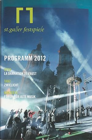Bild des Verkufers fr Programmheft ST. GALLER FESTSPIELE Programm 2012 zum Verkauf von Programmhefte24 Schauspiel und Musiktheater der letzten 150 Jahre