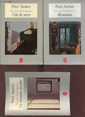 Seller image for Trilogie New-Yorkaise - 3 tomes - Tomes 1 + 2 + 3 - Tome 1 : Cit de verre - Tome 2 : Revenants - Tome 3 : La chambre drobe - Collection le livre de poche n13518-13519-13520. for sale by Le-Livre