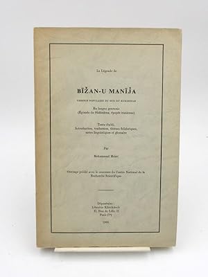 Imagen del vendedor de La Lgende de Bizan-U Manija, version populaire du Sud Kurdistan en langue gouranie (pisode du Shanama, pope iranienne) a la venta por L'Ancienne Librairie