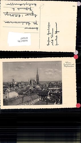 Bild des Verkufers fr 673247,Wien Vienna Innere Stadt Panorama mit Stephansdom zum Verkauf von Versandhandel Lehenbauer