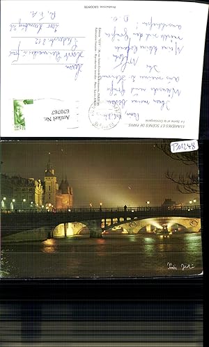 Seller image for 670767,Paris La Seine et la Conciergerie Brcke Nebel b. Nacht France for sale by Versandhandel Lehenbauer