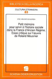 Seller image for Petit mmoire pour servir  l'histoire sociale dans la France d'ancien rgime. Essai critique sur l'oeuvre de Roland Mousnier for sale by Libro Co. Italia Srl