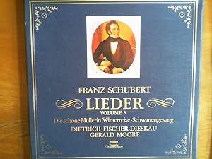 Image du vendeur pour Lieder Volume 3: Die schne Mllerin - Winterreise - Schwanengesang. LP-Box mit 4 LP. 2720 059. Dietrich Fischer-Dieskau, Bariton. Gerald Moore, Klavier. mis en vente par Buch-Galerie Silvia Umla