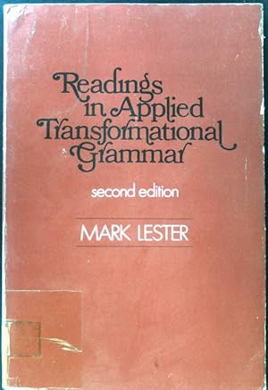 Immagine del venditore per Readings in applied transformational grammar; venduto da books4less (Versandantiquariat Petra Gros GmbH & Co. KG)