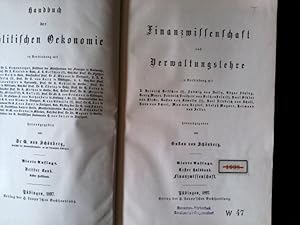 Image du vendeur pour Finanzwissenschaft und Verwaltungslehre. Handbuch der politischen Oekonomie ; Bd. 3. mis en vente par Antiquariat Bookfarm