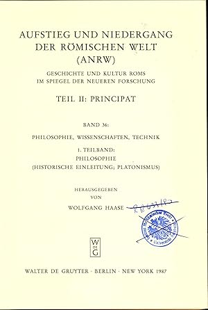 Bild des Verkufers fr Aufstieg und Niedergang der rmischen Welt (ANRW) Teil II : Principat Band 36 / 1, 2. Teilband 2 Teile zusammen Philosophie, Wissenschaften, Technik zum Verkauf von avelibro OHG