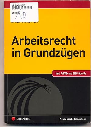 Immagine del venditore per Arbeitsrecht in Grundzgen venduto da avelibro OHG