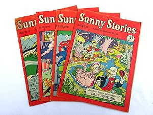 Sunny Stories, 4 Weekly Magazines from November and December 1954 & January 1955