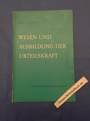 Seller image for Wesen und Ausbildung der Urteilskraft. Menschenkunde und Erziehung ; 18. for sale by Antiquariat BehnkeBuch