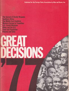 GREAT DECISIONS 1977, '77