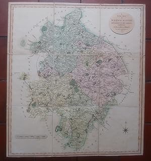A New Map of Warwickshire divided into hundreds,exhibiting its roads,rivers,parks etc.by John Car...