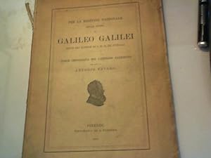 Bild des Verkufers fr Per la edizione nazionale delle opere di Galileo Galilei sotto gli auspicii . zum Verkauf von JLG_livres anciens et modernes