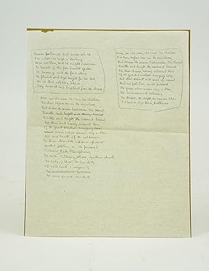 Manuscript poetry in pencil. (ORIGINAL; WRITTEN IN C. S. LEWIS'S OWN HAND)