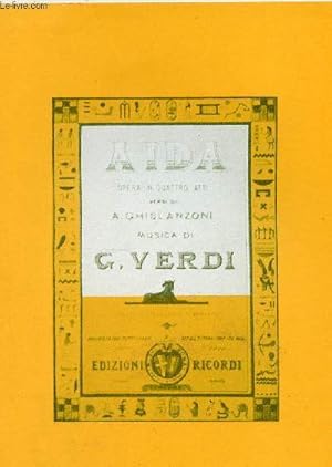 Seller image for Aida. Opera in quattro atti. Musica di G. Verdi. Heft 4, 1978-1979 for sale by Le-Livre