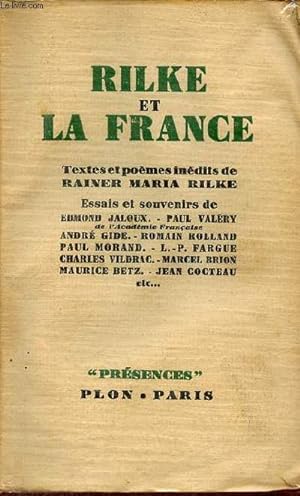 Bild des Verkäufers für Rilke et la France - Collection Présences + envoi de Daniel Rops. zum Verkauf von Le-Livre