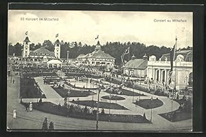 Bild des Verkufers fr Ansichtskarte Bern, Schweizerische Landesausstellung 1914, Konzert im Mittelfeld zum Verkauf von Bartko-Reher