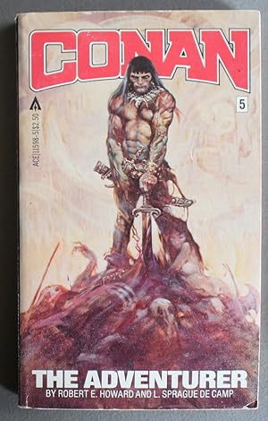 Bild des Verkufers fr CONAN THE ADVENTURER. [ Volume #5; Book #1 Volume ONE of the Complete Conan] The People of the Black Circle, The Slithering Shadow, Drums of Tombalku & The Pool of the Black One. >>> FRANK FRAZETTA Cover zum Verkauf von Comic World