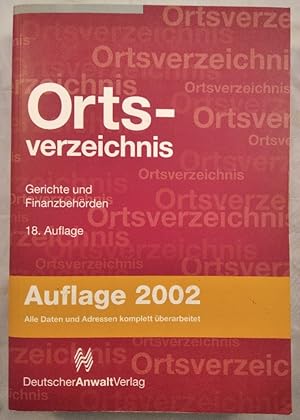 Ortsverzeichnis 2002 - Gerichte und Finanzbehörden.