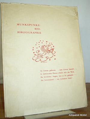 Munkepunke-Bio-Bibliographie. Anläßlich des 50. Alfred Richard Meyer-Geburtstages von etzlichen F...