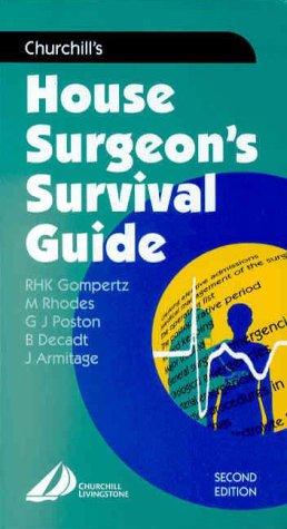 Seller image for Churchill's House Surgeon's Survival Guide (Churchill Pocketbooks) for sale by WeBuyBooks