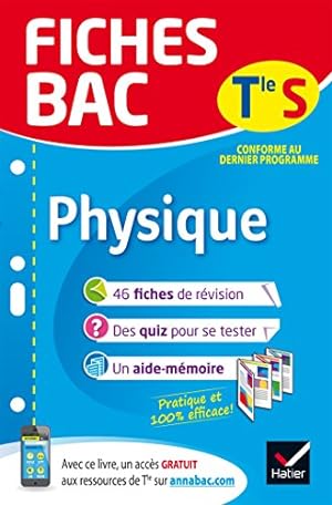 Bild des Verkufers fr Fiches bac Physique Tle S (enseignement spcifique): fiches de rvision Terminale S (Fiches Bac, 11) (French Edition) zum Verkauf von WeBuyBooks