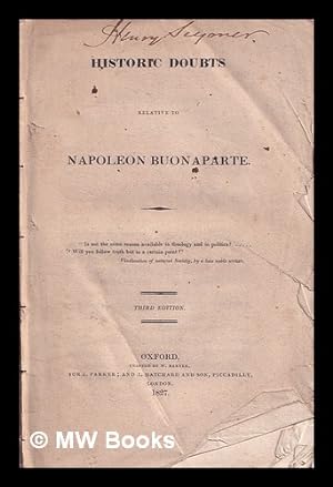 Seller image for Historic doubts relative to Napoleon Buonaparte for sale by MW Books