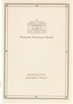 Bild des Verkufers fr Programmheft Jacques Offenbach HOFFMANNS ERZHLUNGEN Premiere 15. Mrz 1987 zum Verkauf von Programmhefte24 Schauspiel und Musiktheater der letzten 150 Jahre