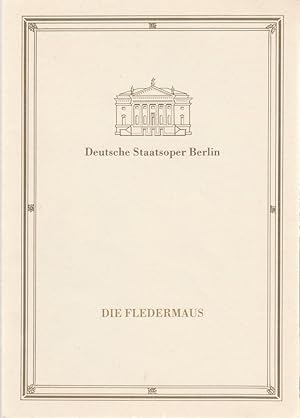 Bild des Verkufers fr Programmheft Johann Strauss DIE FLEDERMAUS 12. Juni 1990 zum Verkauf von Programmhefte24 Schauspiel und Musiktheater der letzten 150 Jahre