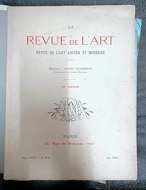 LA REVUE DE L'ART. REVUE DE L'ART ANCIEN ET MODERNE. TOME LXVI. Nº 354. JUIN 1934