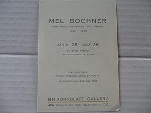 Imagen del vendedor de Mel Bochner Paintings, Drawings and Prints 1980 - 1990 BR Kornblatt Gallery Exhibition invite postcard a la venta por ANARTIST