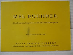 Imagen del vendedor de Mel Bochner Handpainted, Engraved and Embossed Monoprints Betsy Senior Gallery 1995 Exhibition invite postcard a la venta por ANARTIST