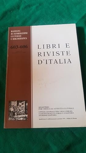 Immagine del venditore per LIBRI E RIVISTE D'ITALIA, venduto da Libreria antiquaria Pagine Scolpite