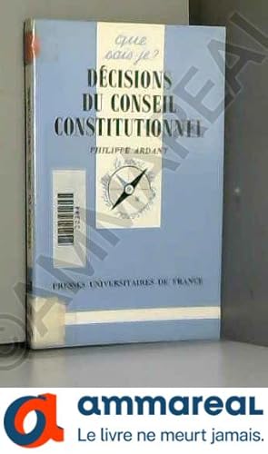 Bild des Verkufers fr Dcisions du Conseil constitutionnel zum Verkauf von Ammareal