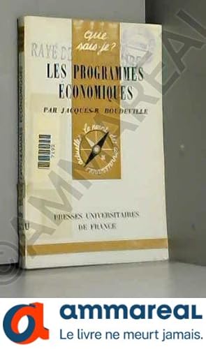 Imagen del vendedor de Les Programmes conomiques : Par Jacques-R. Boudeville a la venta por Ammareal