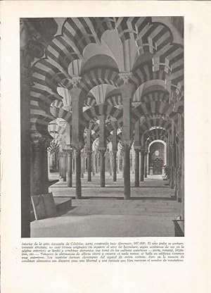 Imagen del vendedor de LAMINA HISTORIA 26291: Interior de la mezquita de Cordoba a la venta por EL BOLETIN