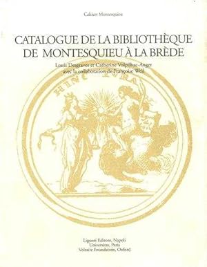 Catalogue de la bibliothèque de Montesquieu à La Brède