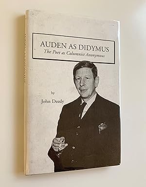 Seller image for Auden as Didymus. The Poet as Columnist Anonymous. for sale by Peter Scott