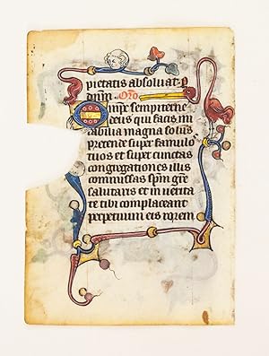 FROM A SMALL PSALTER-HOURS IN LATIN, WITH IMMENSELY CHARMING MARGINALIA