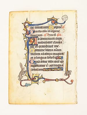 FROM A SMALL PSALTER-HOURS IN LATIN, WITH IMMENSELY CHARMING MARGINALIA