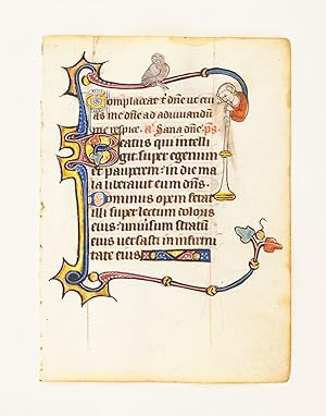 FROM A SMALL PSALTER-HOURS IN LATIN, WITH IMMENSELY CHARMING MARGINALIA