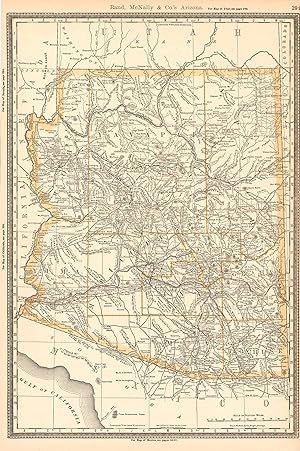 Imagen del vendedor de McNally's 1891 Map of Arizona a la venta por Art Source International Inc.