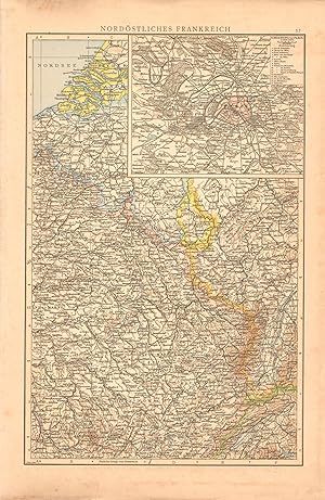Imagen del vendedor de Nordostliches Frankreich (Northeastern France) with inset map of Paris a la venta por Art Source International Inc.