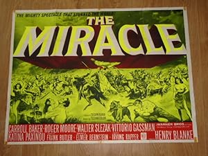 UK Quad Poster The Miracle Starring Carol Baker & Roger Moore 1959