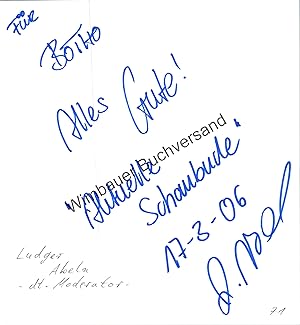 Bild des Verkufers fr Original Autogramm Ludger Abeln /// Autograph signiert signed signee zum Verkauf von Antiquariat im Kaiserviertel | Wimbauer Buchversand