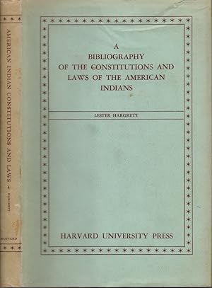 Imagen del vendedor de A Bibliography of the Constitutions and Laws of the American Indians With an introduction by John R. Swanton a la venta por Americana Books, ABAA