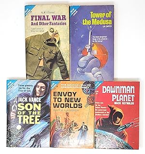 Image du vendeur pour [Lot of 5 Ace Doubles] The House of Iszm/Son of the Tree; Envoy to New Worlds/Flight from Yesterday; Inherit the Earth/Dawnman Planet; Final War and Other Fantasies/Treasure of Tau Ceti; Tower of the Medusa/Kar Kaballa mis en vente par Underground Books, ABAA