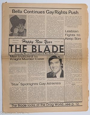 Seller image for The Blade [aka The Gay Blade & Washington Blade] serving gay men and women throughout the Washington-Baltimore area vol. 7, #1, January, 1976: Bella Continues Gay Rights Push for sale by Bolerium Books Inc.