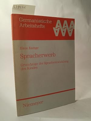 Bild des Verkufers fr Spracherwerb: Grundzge der Sprachentwicklung des Kindes (Germanistische Arbeitshefte 14) Grundzge der Sprachentwicklung des Kindes zum Verkauf von ANTIQUARIAT Franke BRUDDENBOOKS