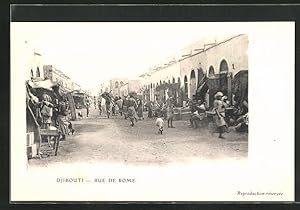 Ansichtskarte Djibouti, Rue de rome