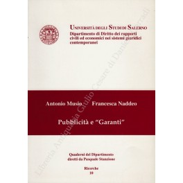 Immagine del venditore per Pubblicit e Garanti venduto da Libreria Antiquaria Giulio Cesare di Daniele Corradi